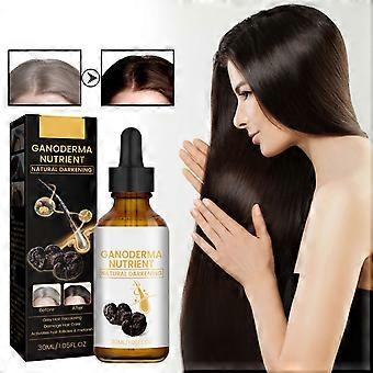 Sérum Anti-Cabelo Grisalho, Sérum Anti-Cabelo Grisalho, Ganoderma Nutrient Escurecimento Natural, Promove Cabelos Mais Saudáveis e Grossos