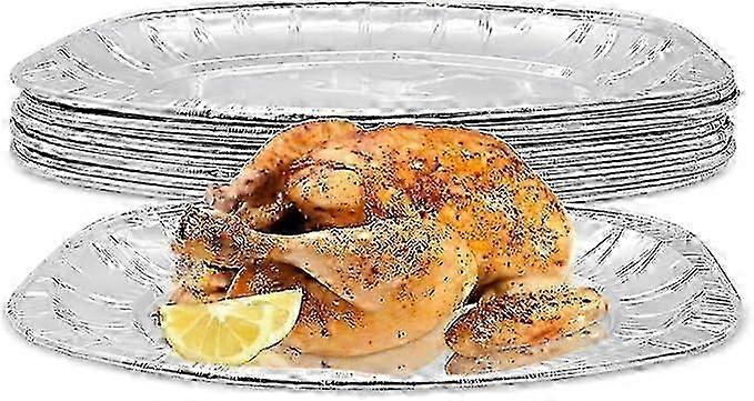 10 Pack Party Food Δίσκοι Αλουμινόχαρτου - Δίσκοι Αλουμινίου Μεγάλοι Δίσκοι Δείπνου Δίσκοι ψησίματος από αλουμινόχαρτο Πιατέλες σάντουιτς Ανακυκλώσιμοι δίσκοι για πάρτι -