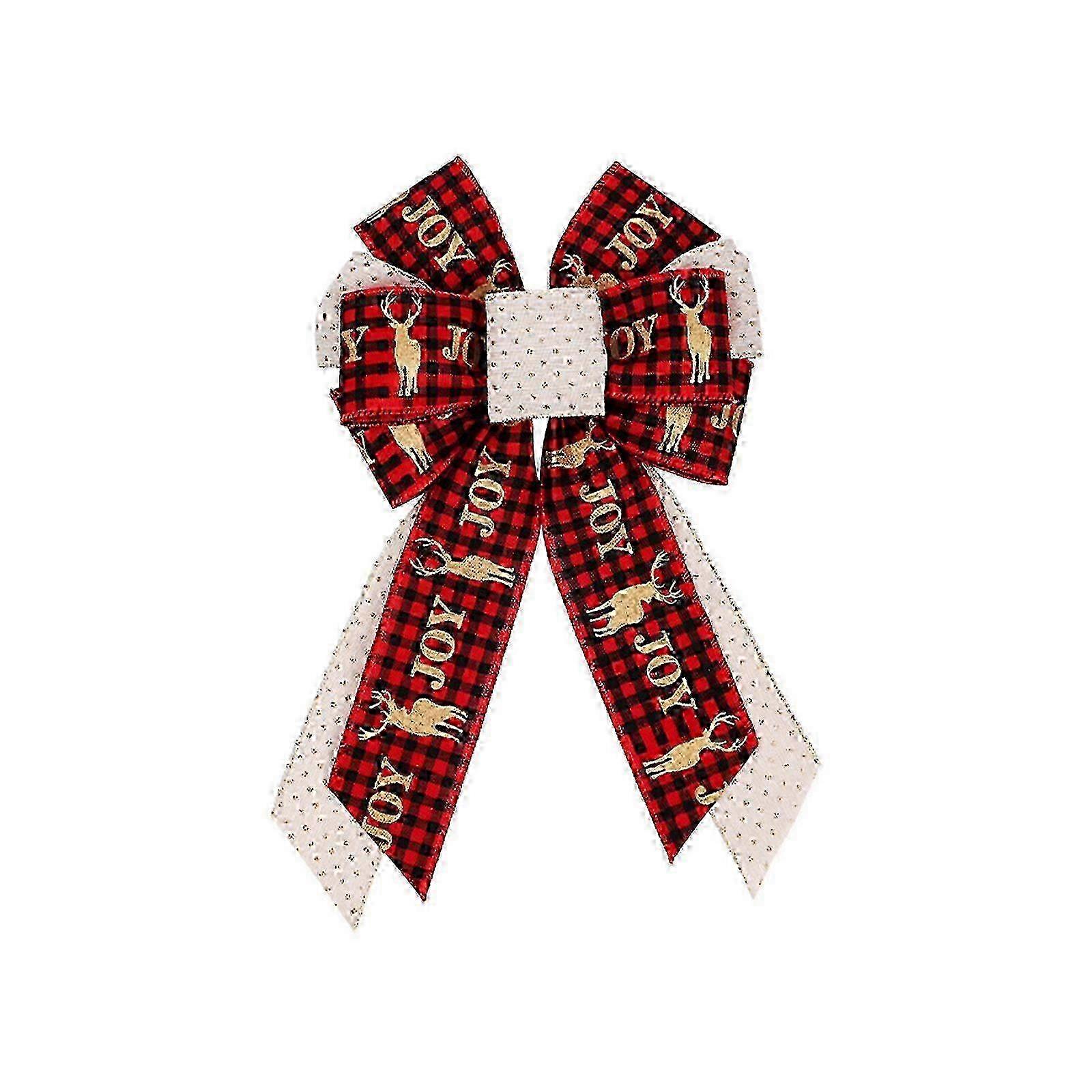 クリスマスツリートッパーボウ ホリデーデコレーション&ギフトラッピング用 - J