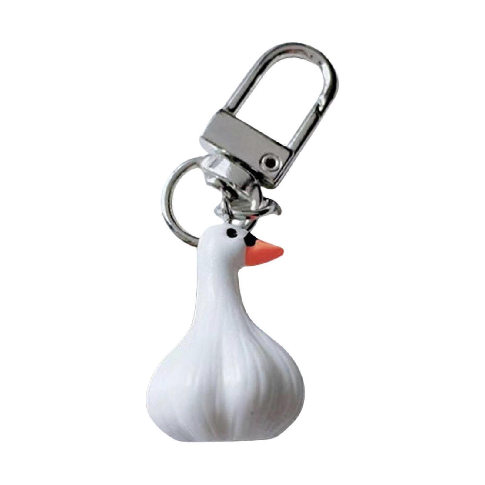 Unique Garlic Head Key Rings Duck Shape Key Holder Comfortable Key Jewelry Stylish Key Ornament Suitable for Daily Use