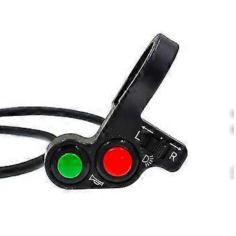Motorcycle Handlebar Switch Waterproof Bike Scooter Horn Turn Light Horn Switch On/off Push Button Switch(black)(1pcs) hwy