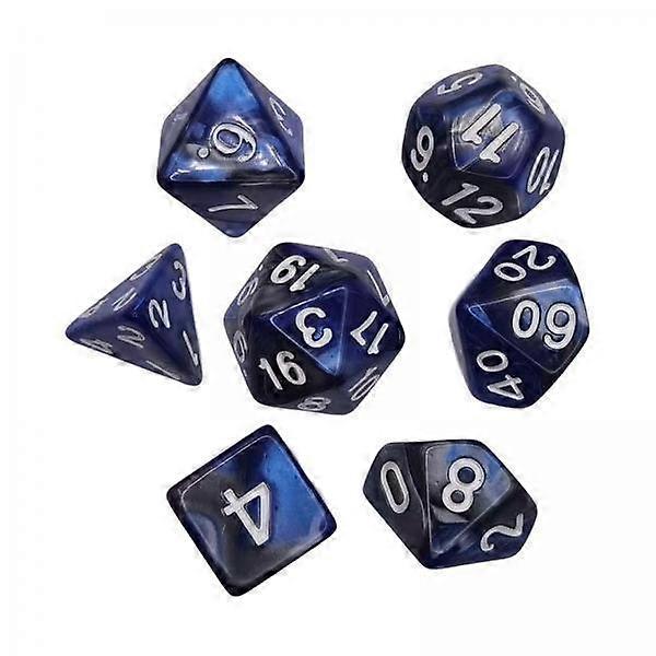 4x 7ピース多面体サイコロセット、卓上ゲームやイベント用、ブルーアージェント