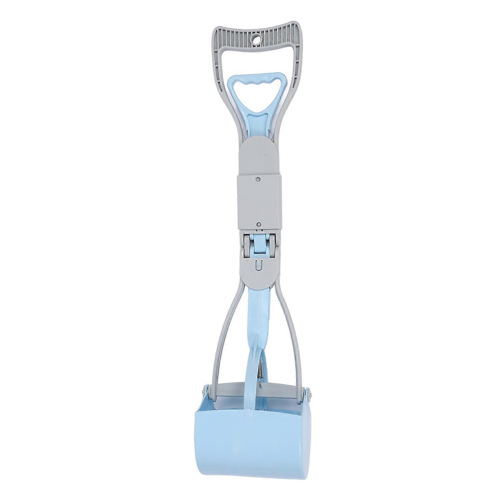 Non Breakable Pet Pooper Scooper for Dogs Long Handle High Strength Spring Large Poop Picker Upper for Easy Grass Gravel Pick Up 59cm Blue