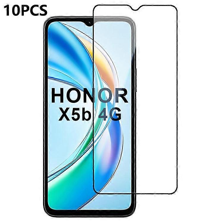 10Pcs Compatible For Honor X5b Screen Protector Silk Printing Edge Full Glue Complete Covering
