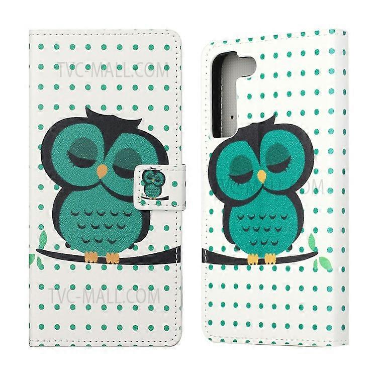 Pattern Printing PU Leather Protective Phone Cover Wallet Stand Case Compatible For Samsung Galaxy S22 Plus