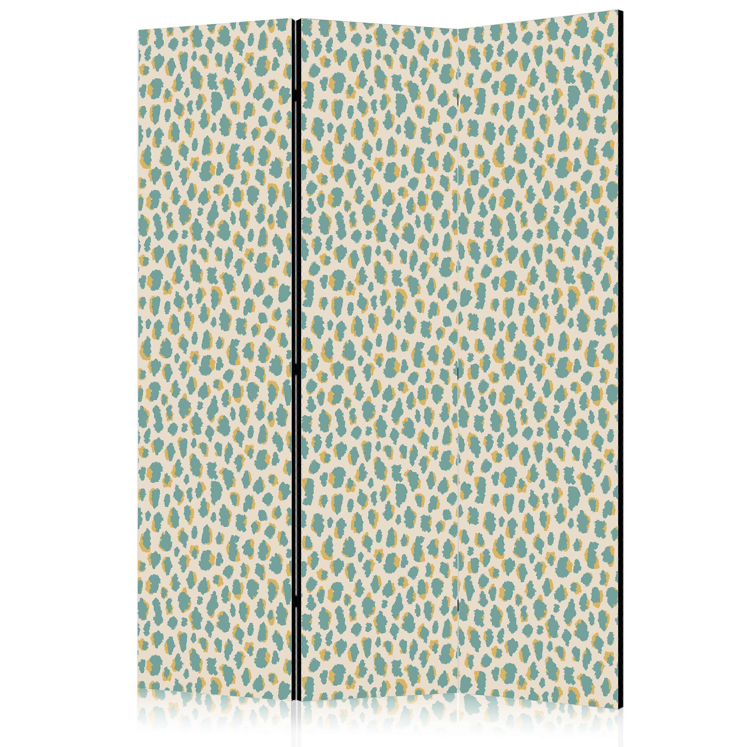 Screen - Giraffe Pattern - Animal Pattern in Turquoise Spots on Light Background