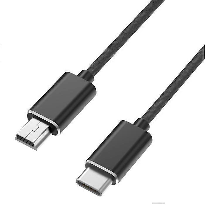 Cable for Panasonic HC-V720M/HC-V727/HC-W570/HC-W580/HC-X800/HC-X810 - BLACK MINI USB/USB-C Cable 1 Meter Phonillico®