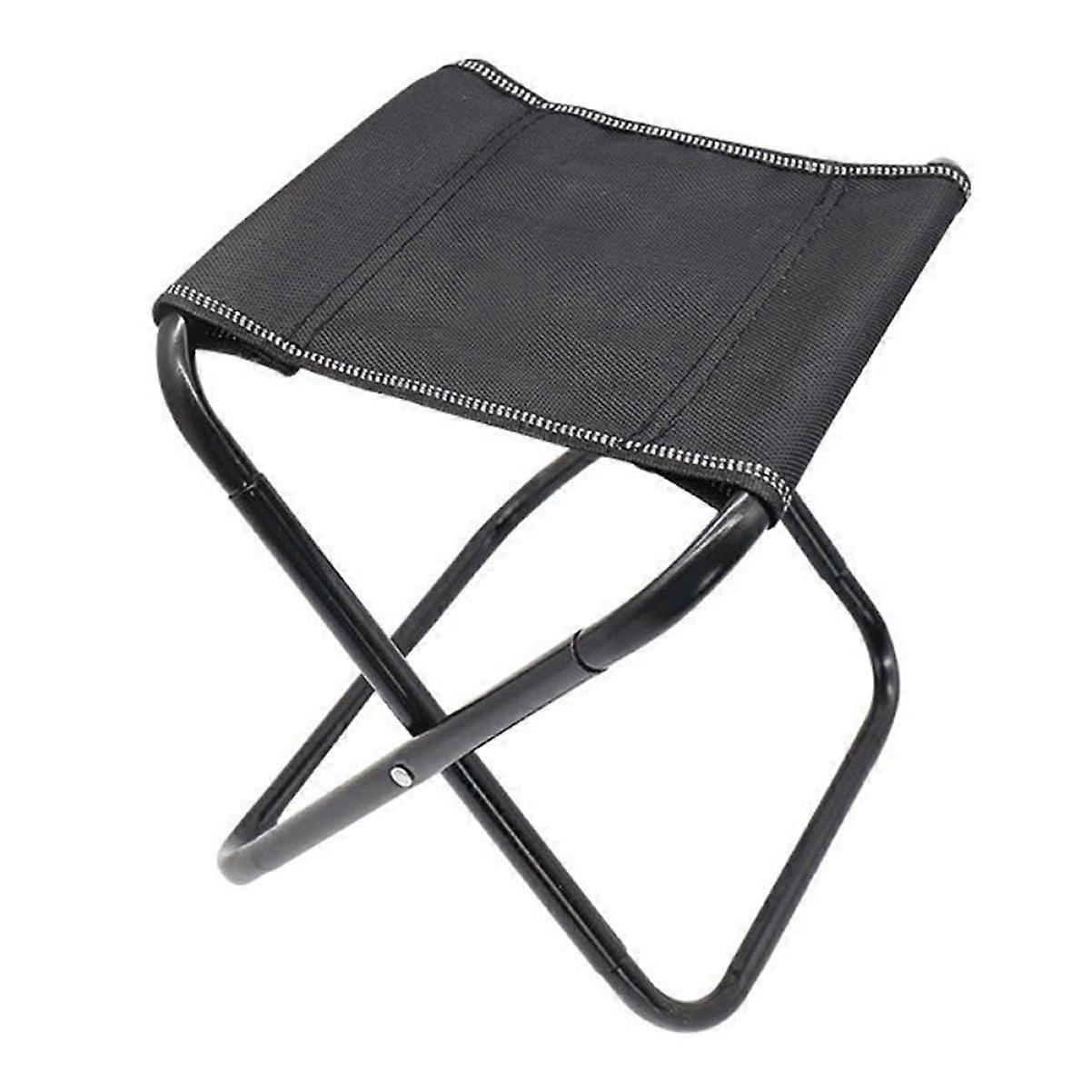 Folding Stool, Canvas, Black 28.00X26.00X23.00CM