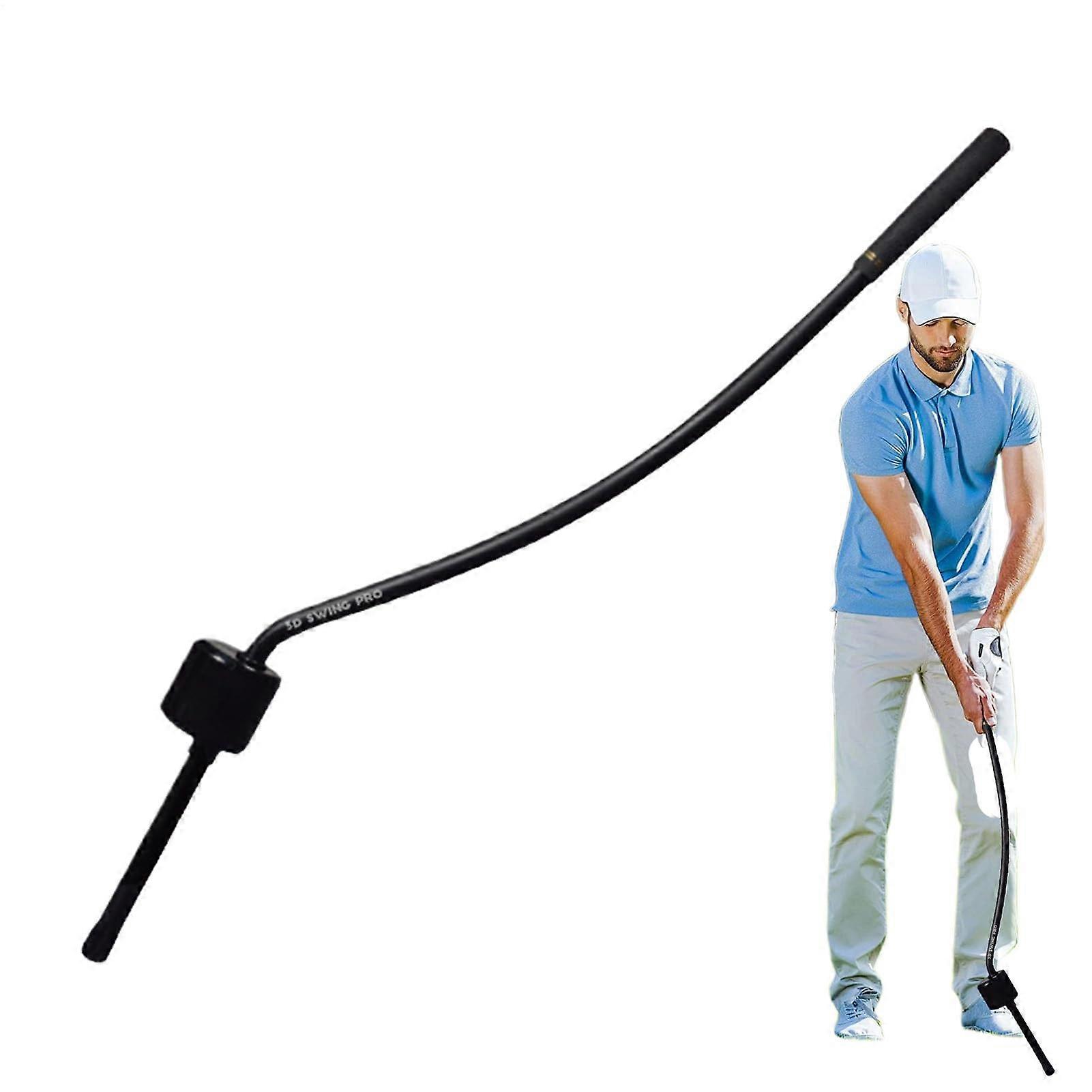 Golf swing trainer, portable golf swing aid tool for improving form, strength and accuracy