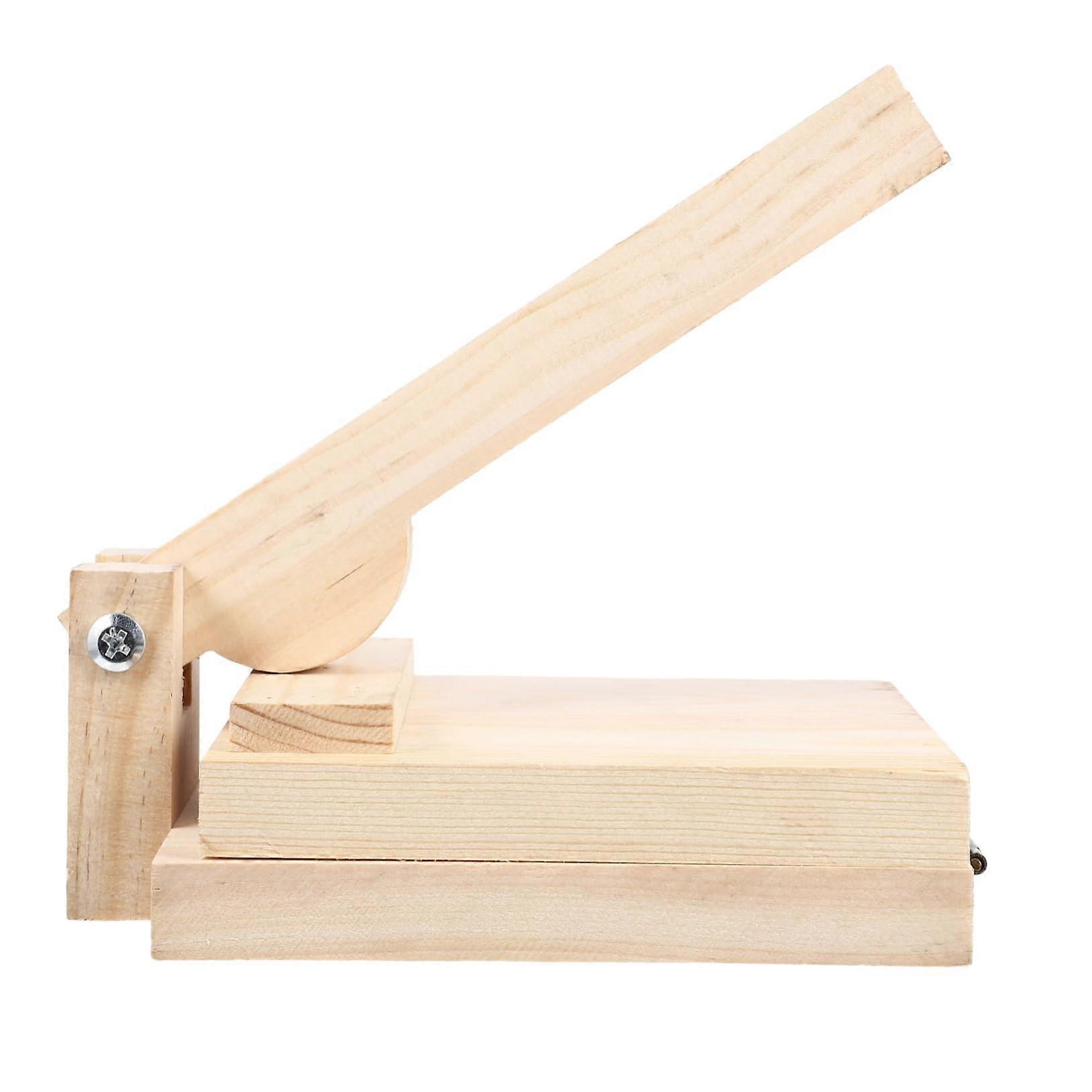 1 piece manual kitchen gadget for dumpling wrapper creative wood dumpling press tool simple dough shaper for upgrade natural wood tone for preparation