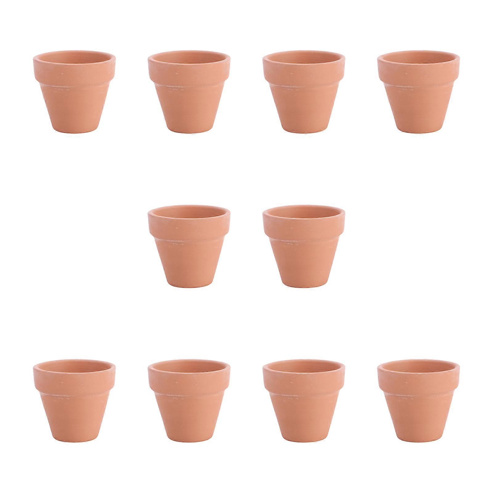 Clay Ceramic Planters, Small Size with Drainage, Perfect for Cactus and Succulents
