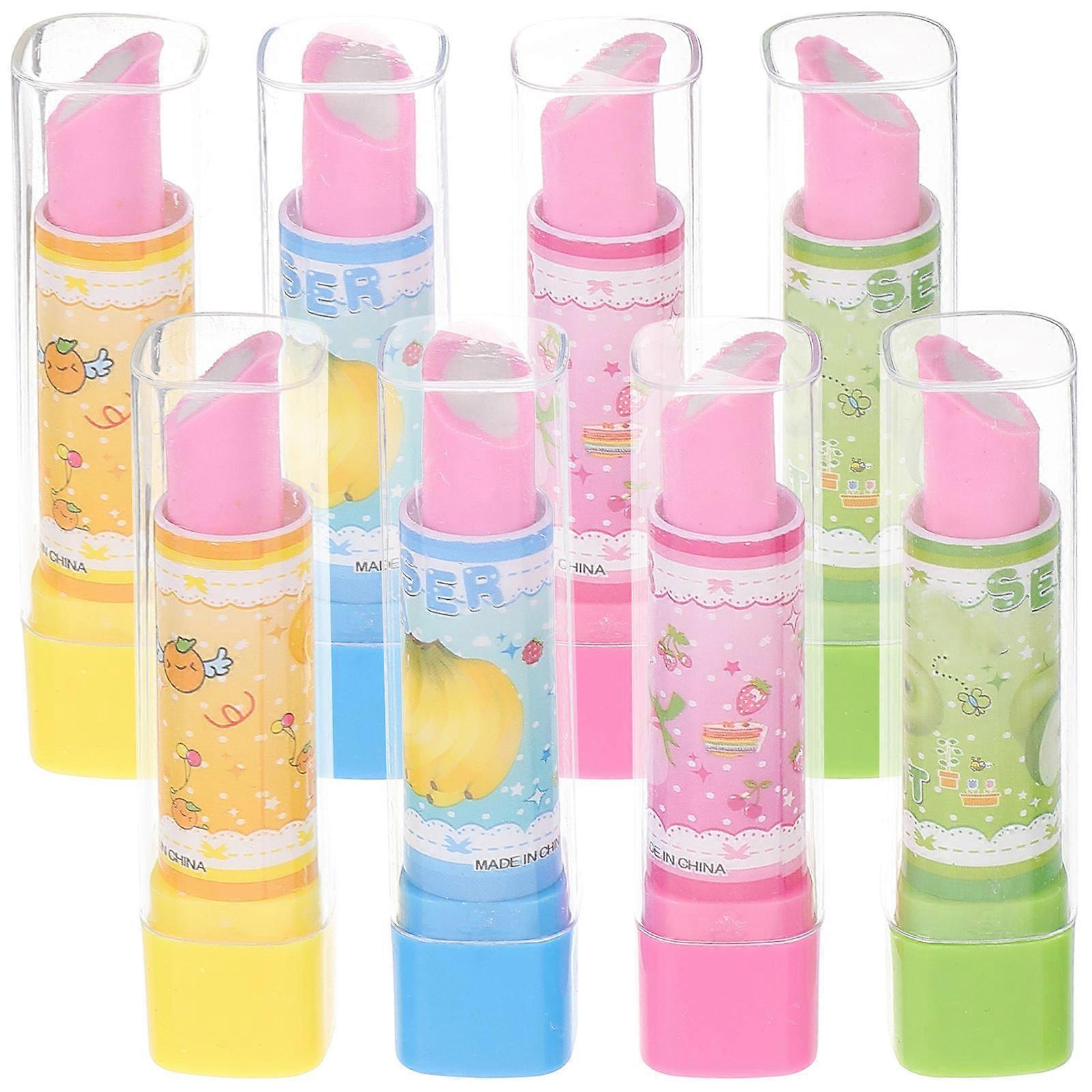 School Supply Lipstick Eraser, Engaging and Functional for Young Learners, Creative Style