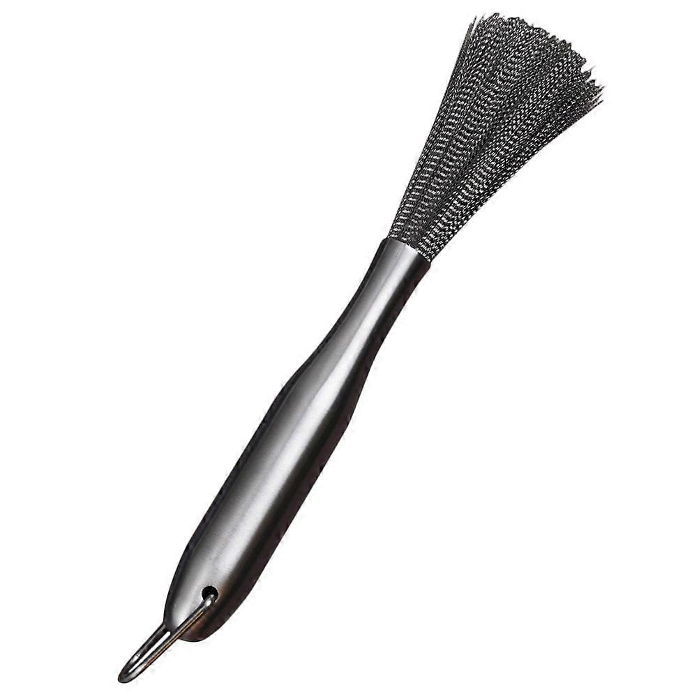 Pot Brush Stainless Steel for Kitchen Cleaning Silver Scrub