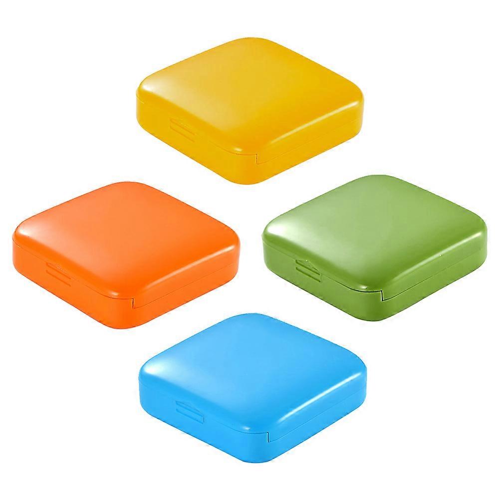 Daily Pill Organizer Dustproof Jewelry Storage Blue 4Set