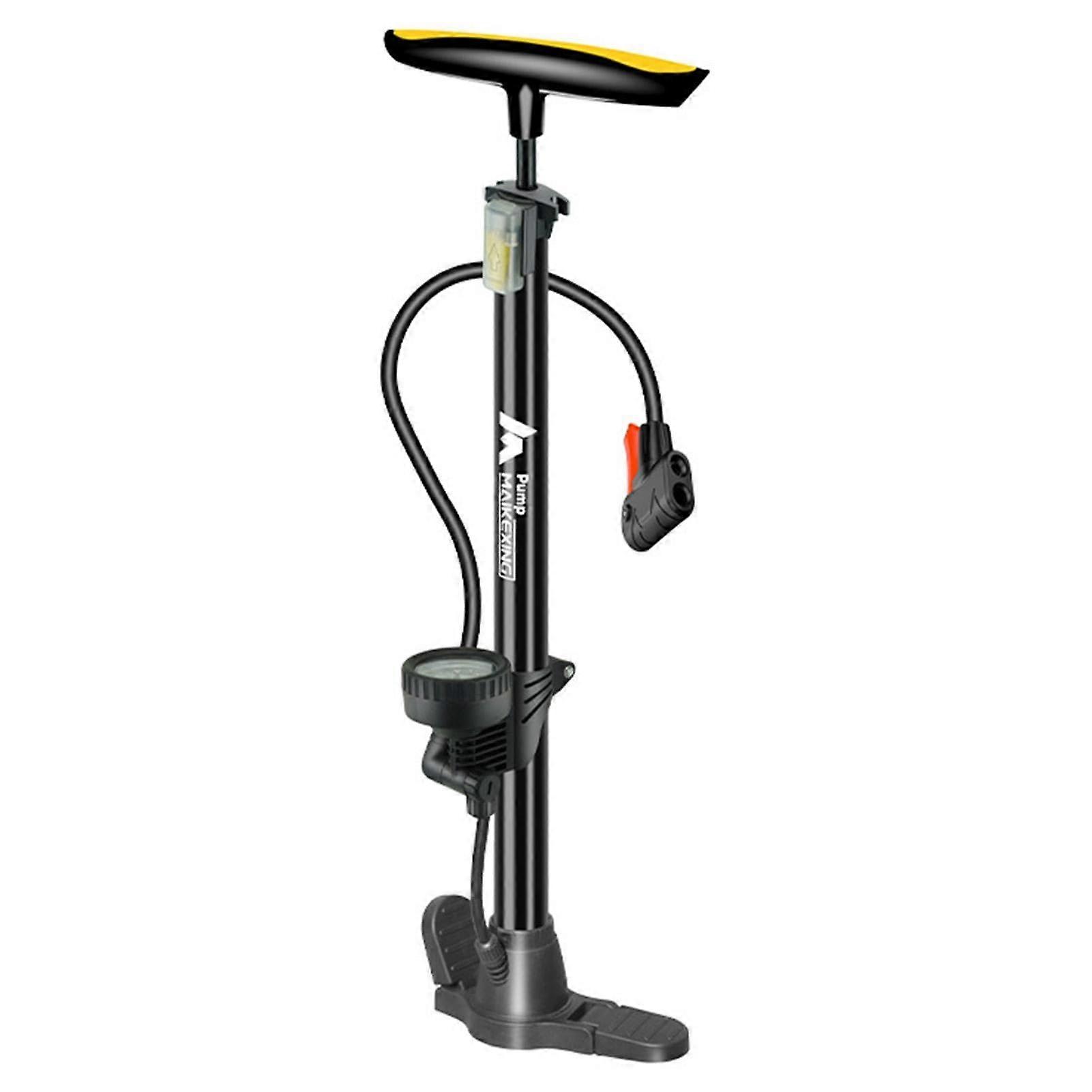Hand Pump Tire Inflator for Car Tires, Basketballs, and Inflatable Items, High Pressure with Ergonomic Grip, Black