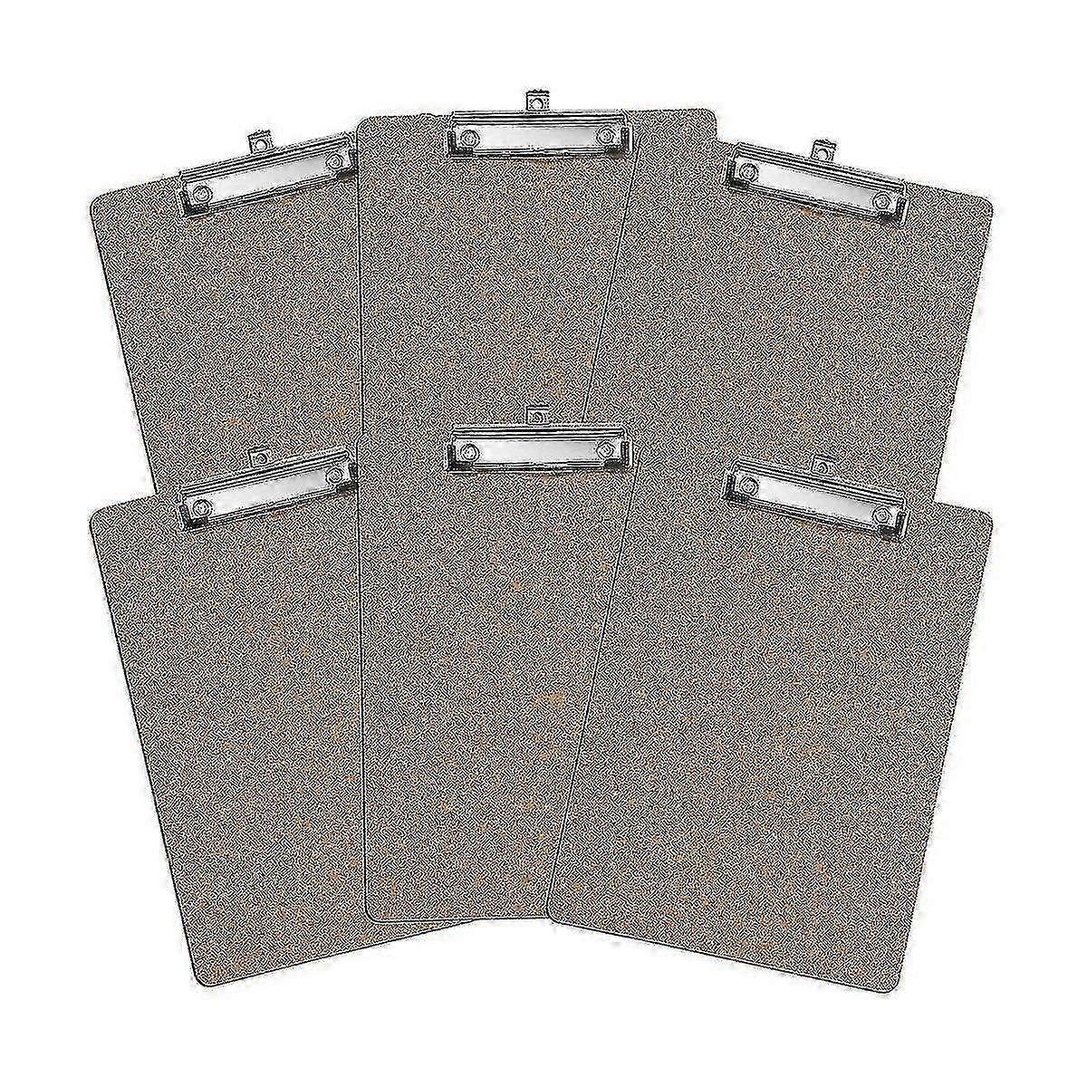 6 Pack Hardboard Office Clipboards Bulk Standard A4 Letter Size (9 X 12.5 Inches) Board With Low Pr