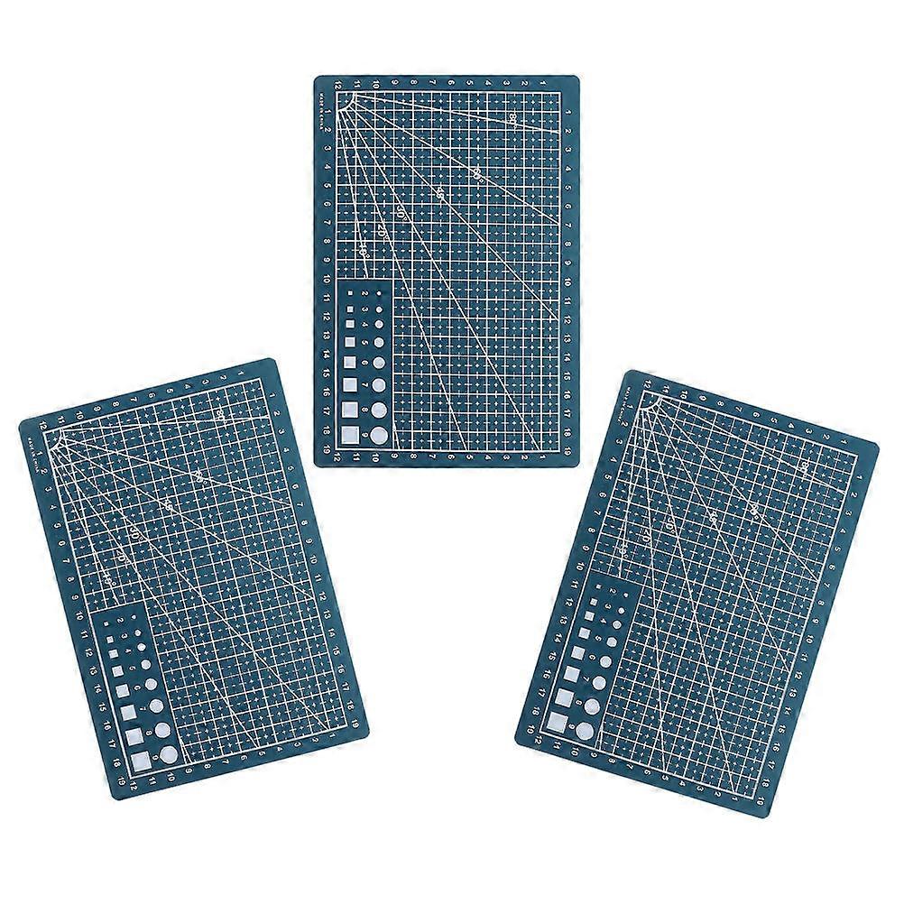 Crafting Supplies Cutting Mat For Artists Self Dual-Sided Cutting Accurate Lines A5 Double-Sided 21.00X14.50X0.10CM Green 3Pcs