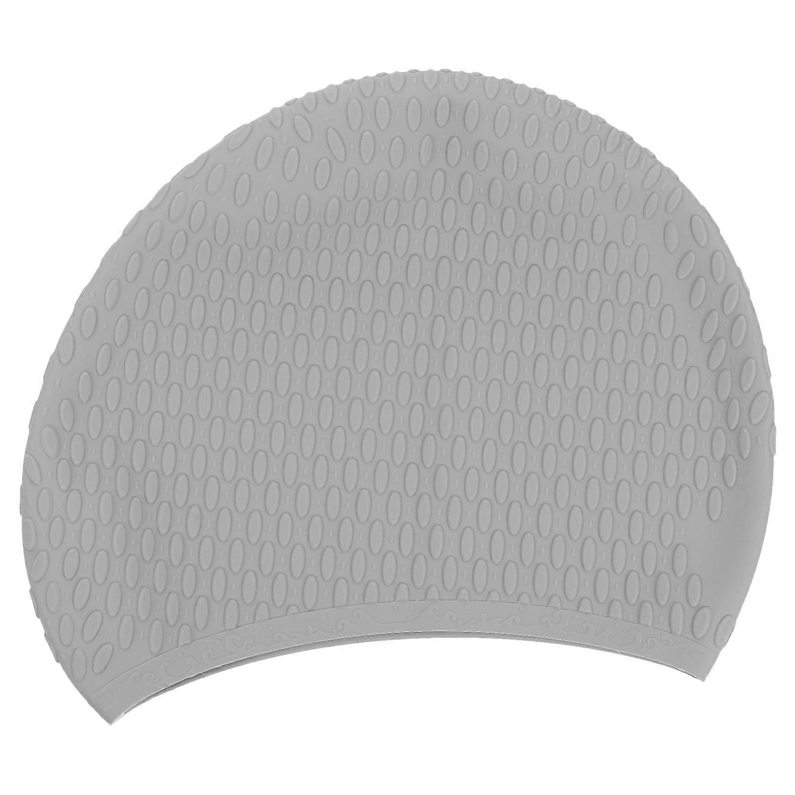 Swim Cap for Men Silicone Swimming Hat Stylish Design Protector Waterproof Durable Comfortable 1Set