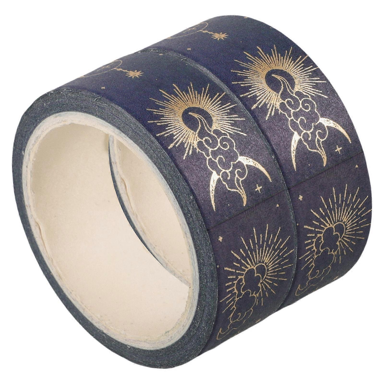 Self-Adhesive Diy Tapes Washi Tape Set Handicraft Washi Tapes Blue 4.60X4.60X1.60cm Scrapbooking 2 Rolls