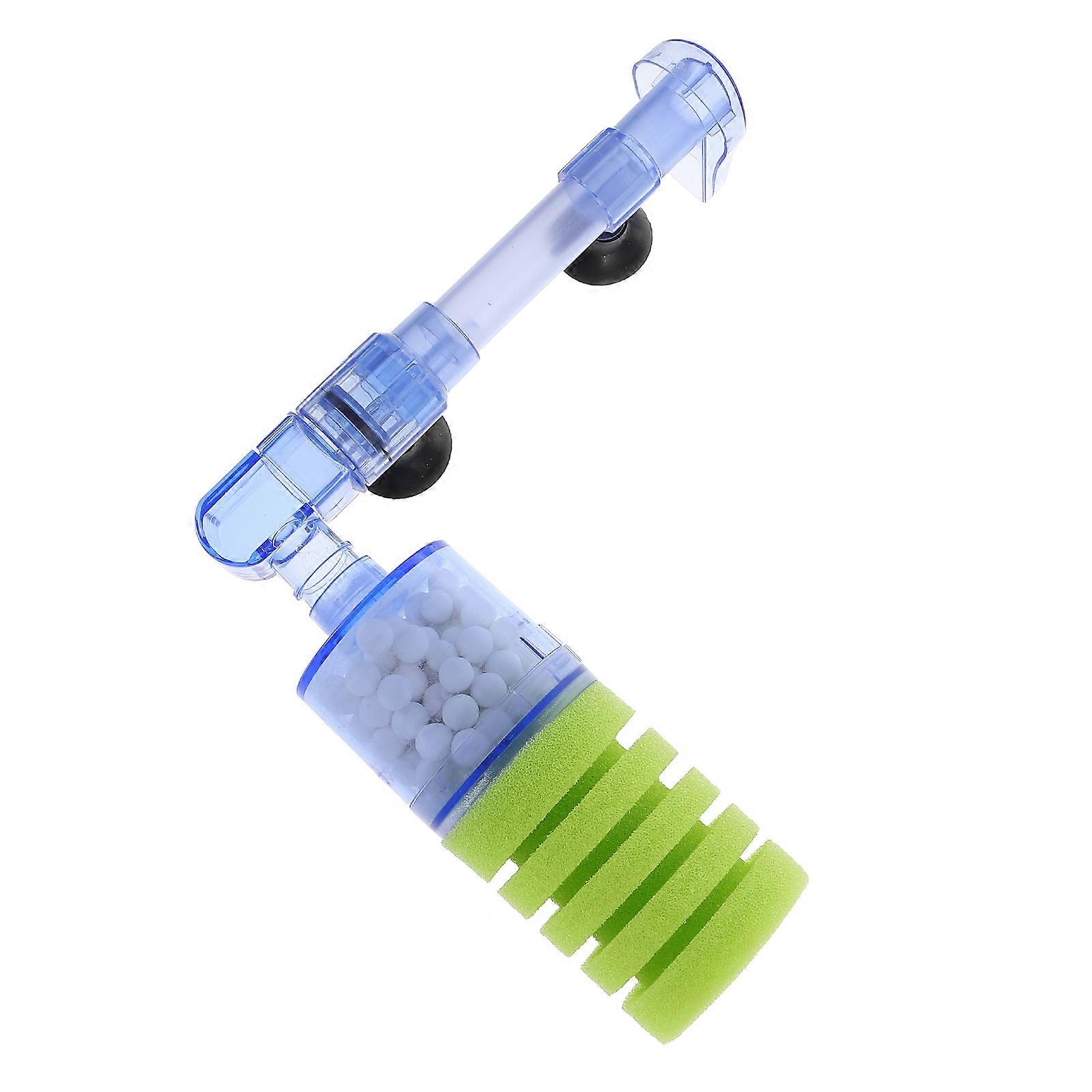 Aquarium Schwammfilter Mit Wasserpumpe Biochemical Filter Oxygenation Tool For Fish Keeping Blue 15X17X4.5CM Filtration 1Set
