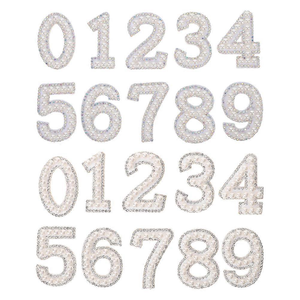 2 σετ αυτοκόλλητα υφάσματα Applique DIY Pearl Accents για ρούχα, τσάντες, καπέλα και παπούτσια έργα