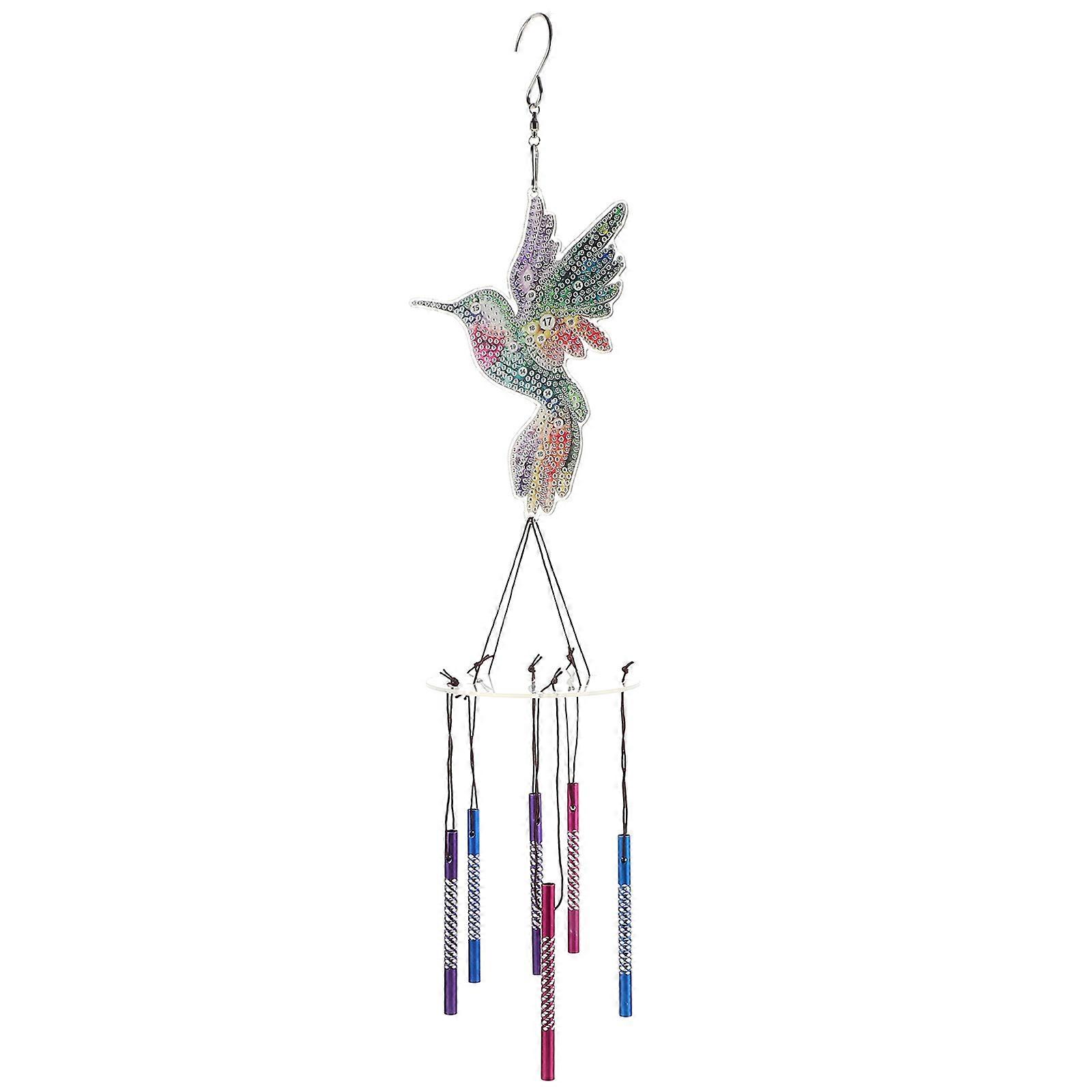Charming Aluminum Bird Wind Chime Diy Set Decorative Hanging Ornament For Outdoor Decoration 1Set