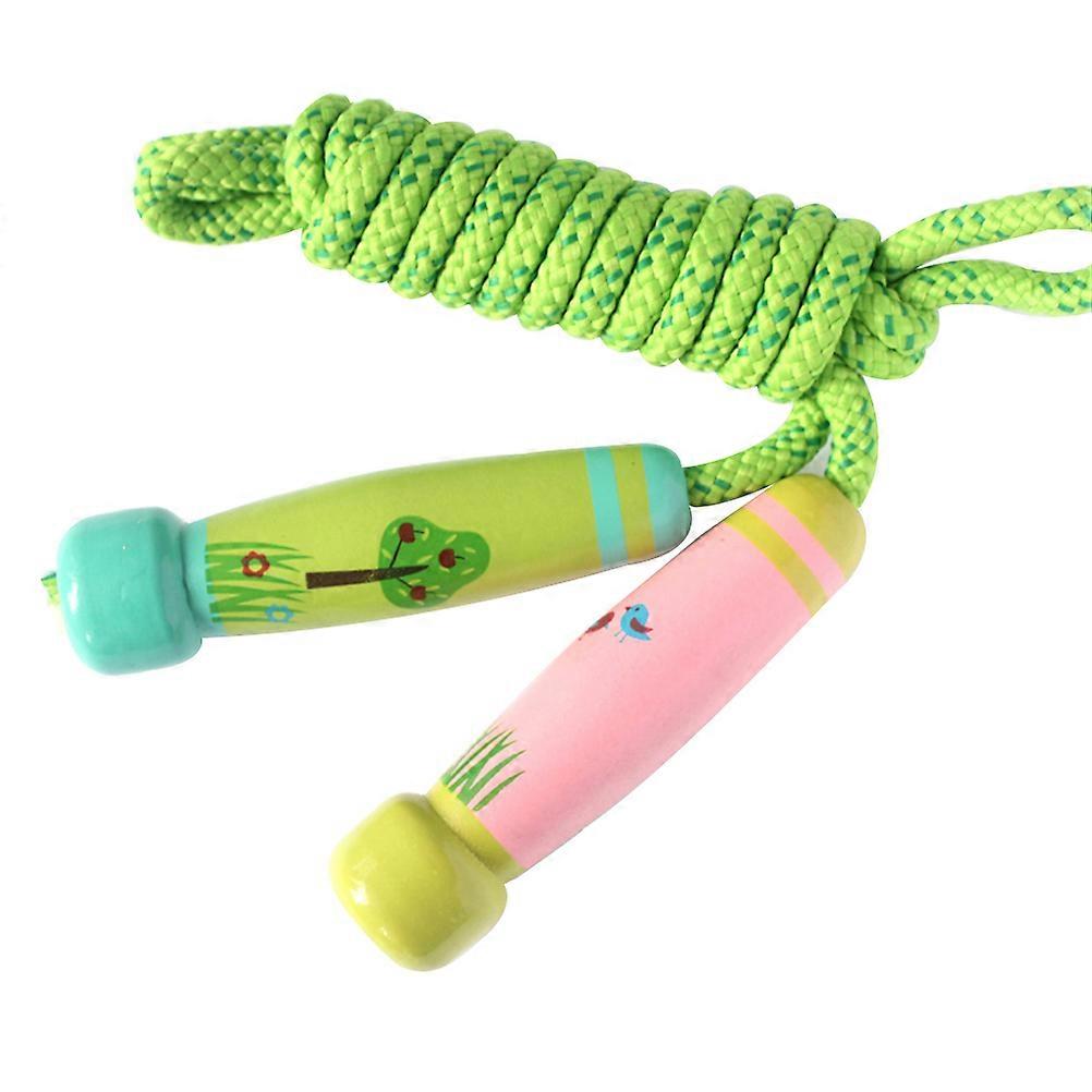 Toddlers Jump Rope Wooden Handle Cartoon Skipping Rope for Home School Students Children Exercise 250x2x2cm 1Pack