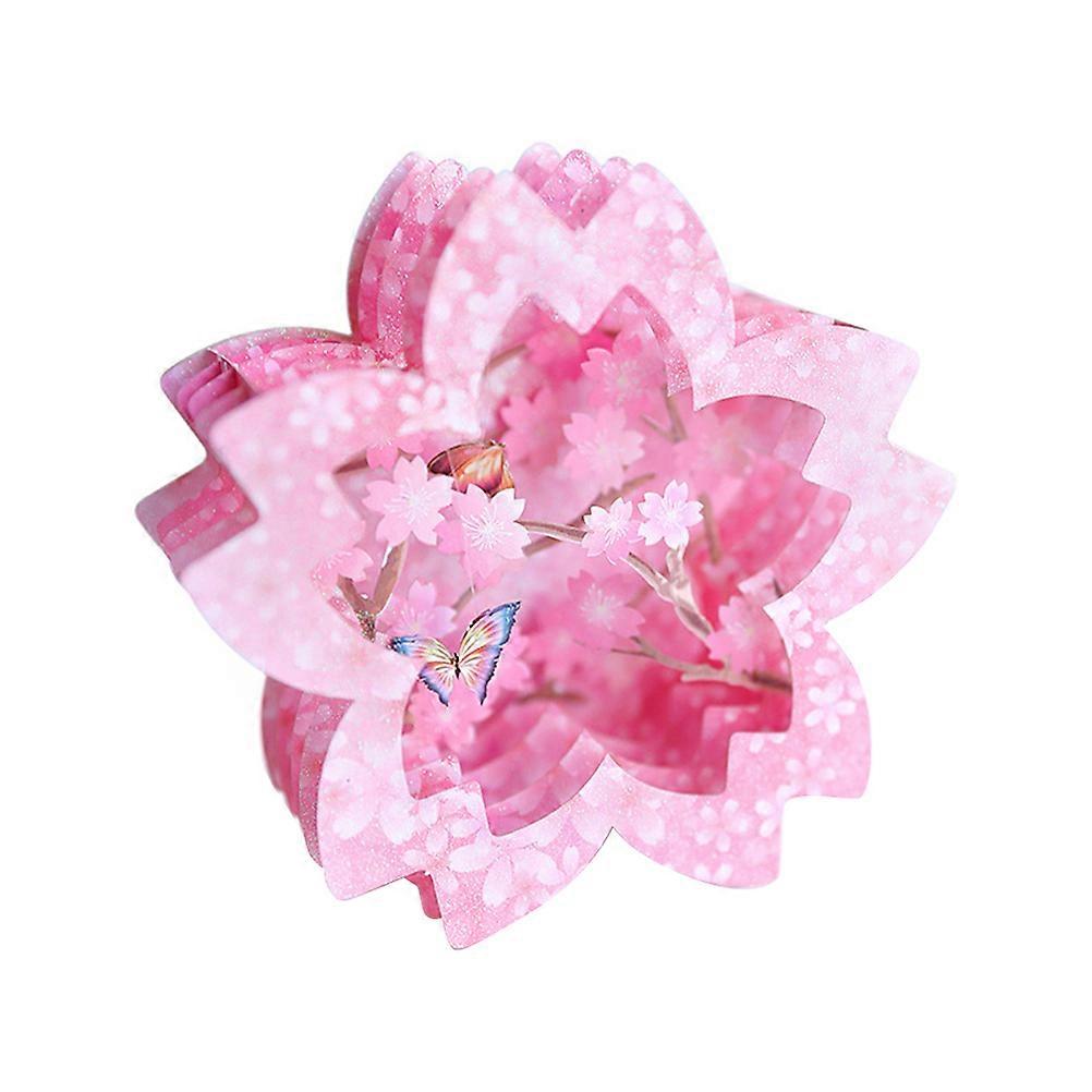 Cherry Blossom Romantic Paper Carved Greeting Card for Valentine's Day Express Wishes to Friends, Lovers & Colleagues with Quality Paper