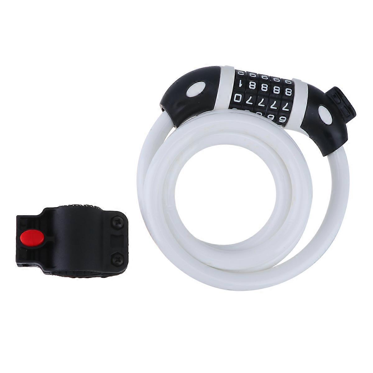 Combination Bicycle Lock Bike Locks With Combinations PVC Material 49.2 0.4 0.4in 1Pcs