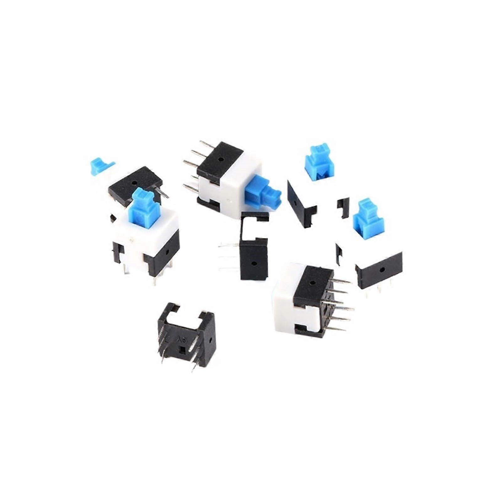 20pcs/lot 8 x 8 mm 6pin switch DPDT push button selflocking switch 8 x 8 mm