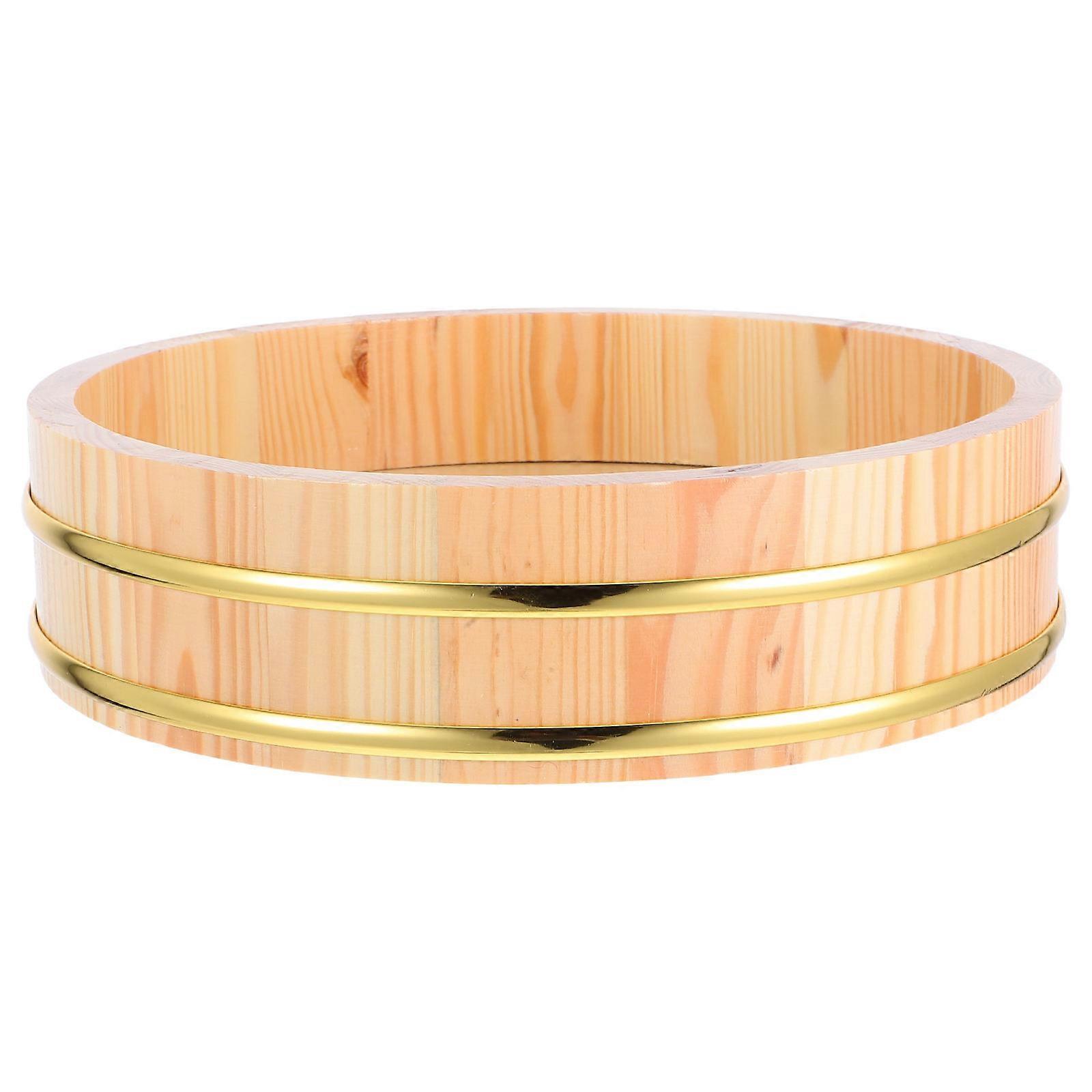 木製寿司ライスミキシングタブ和風プロのシェフ26.50X26.50X7.00CMキッチン収納1セット