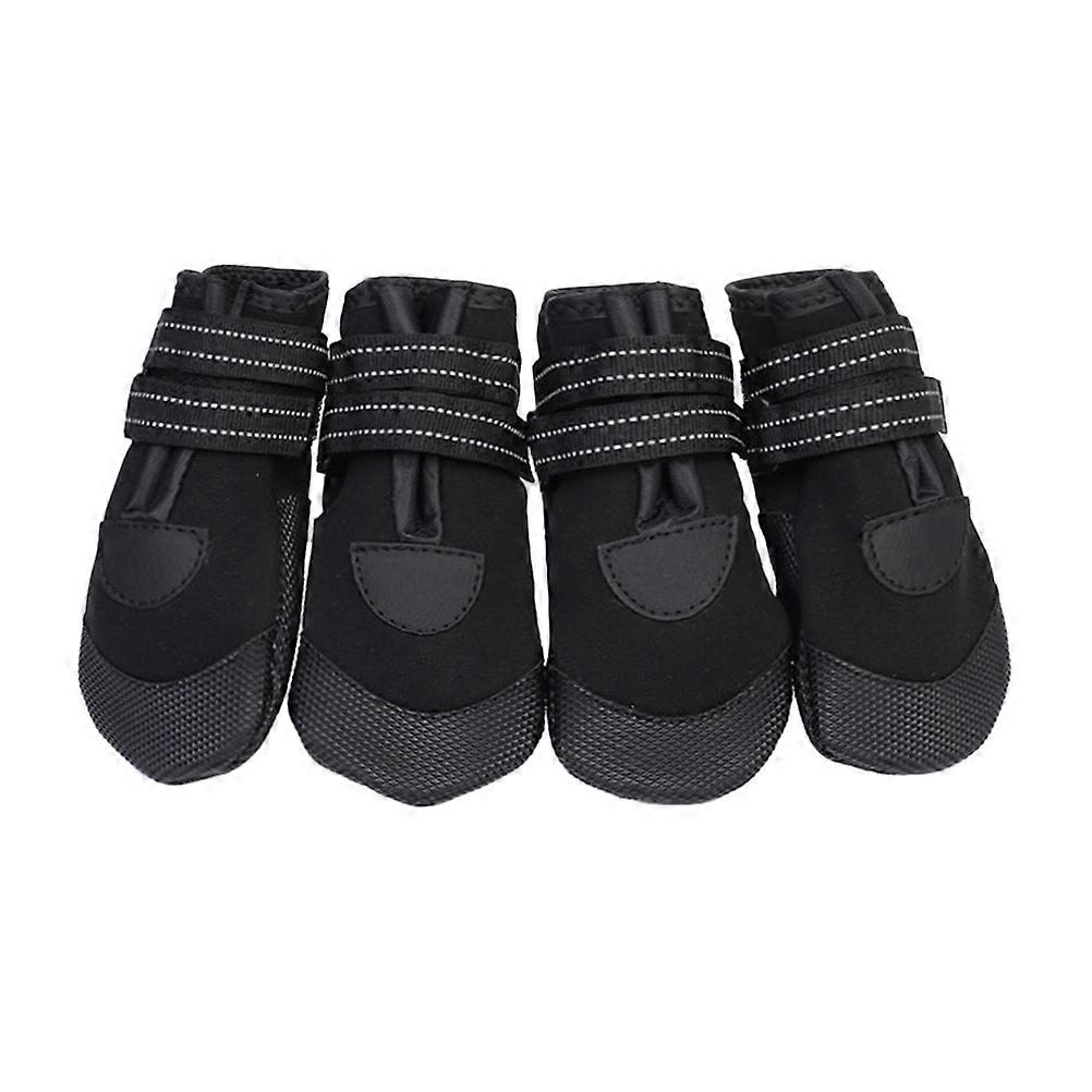 Waterproof Dog Boots for Winter Warmth with Non-Slip Soles 4Pcs Set