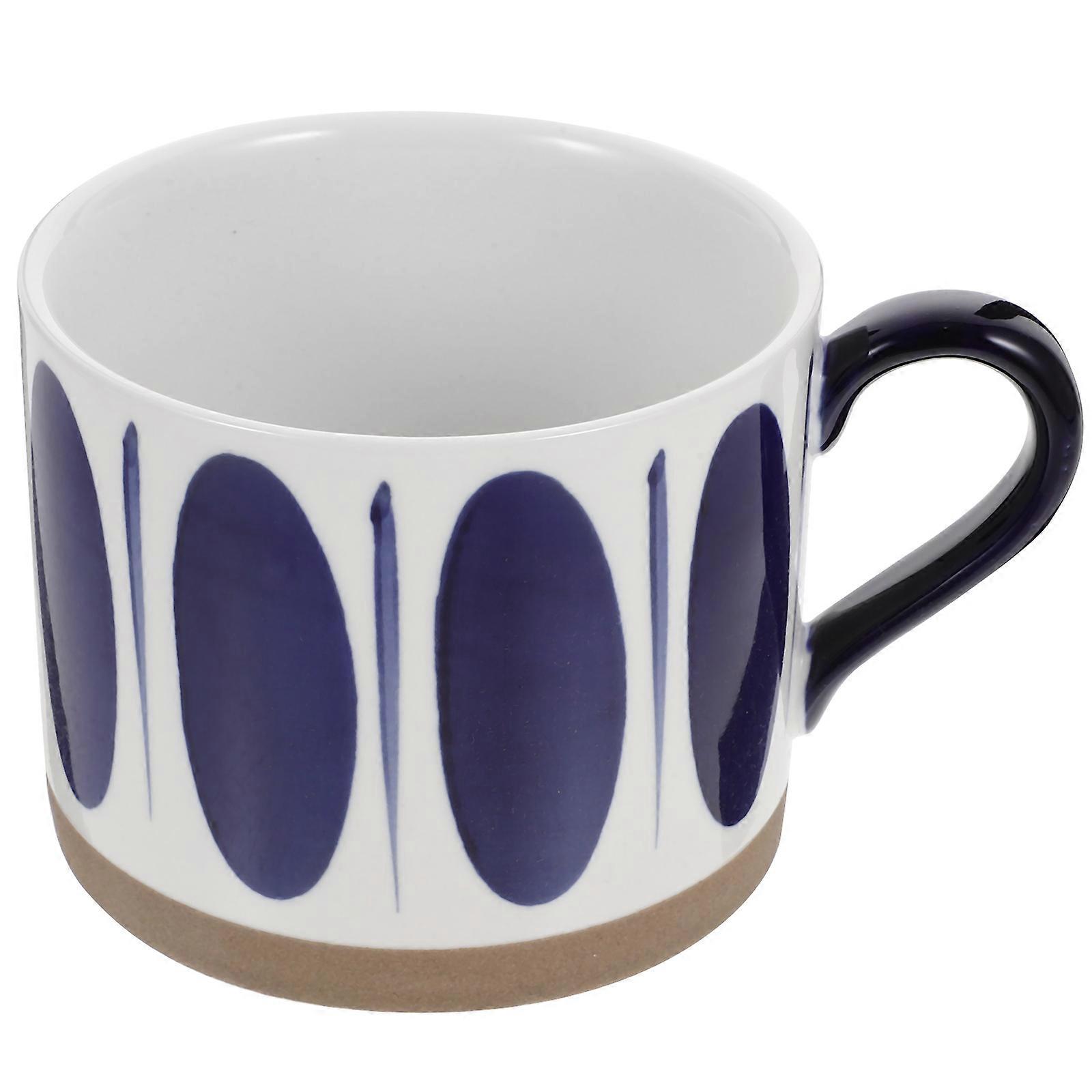 Beverage Cup Hand-Painted Ceramic Mug Daily Use 450ml 1Pc
