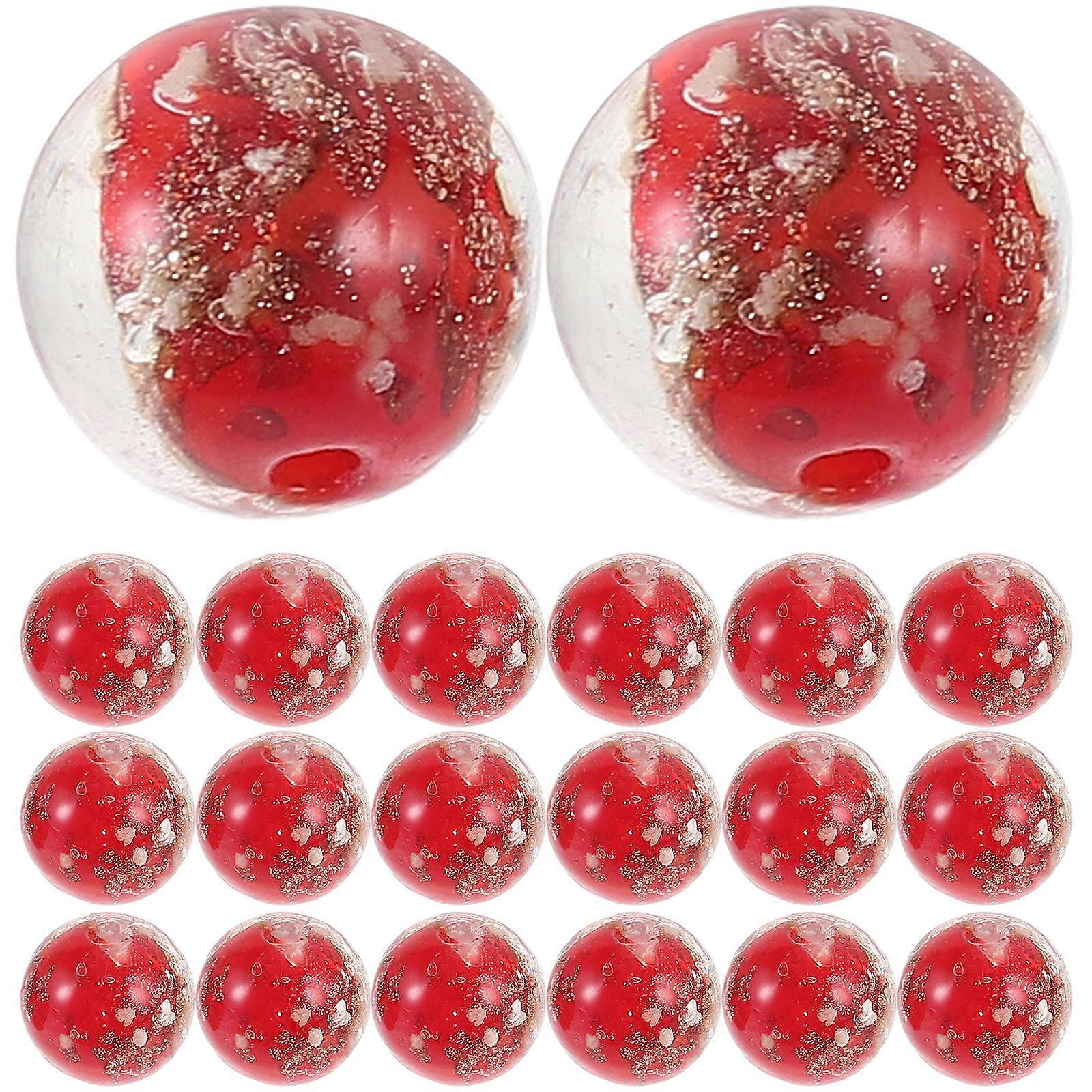 Round Spacer Beads Glow In The Dark Beads For Jewelry Making Red 1X1X1CM Glass 20Pcs
