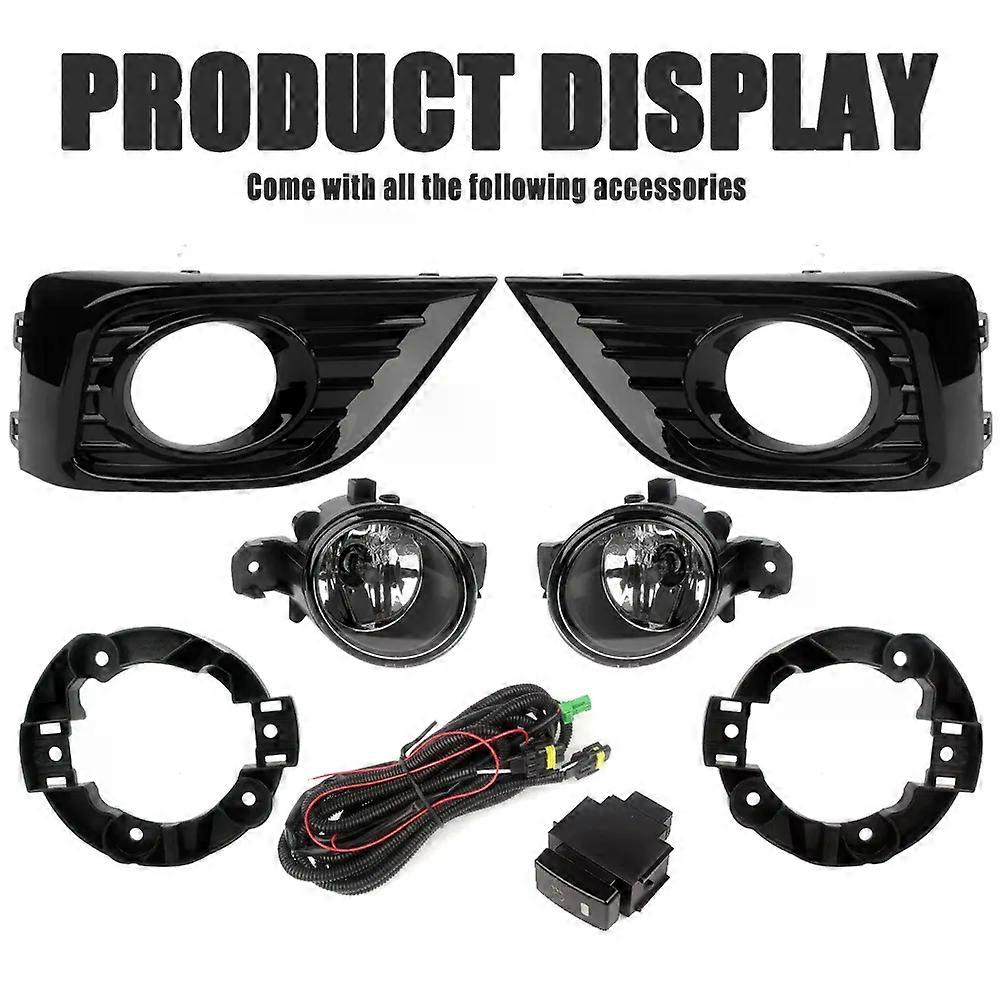 Front Bumper Fog Lamp Upgrade Kit FOR NISSAN MARCH 2021-2022 Version Additional Foglight Set Switch + Wiring