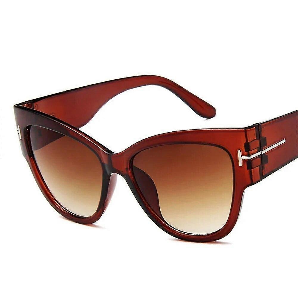 Módne slnečné okuliare Ženy Cat Eye Oversized Slnečné okuliare Dámske Gradient Lens Slnečné okuliare