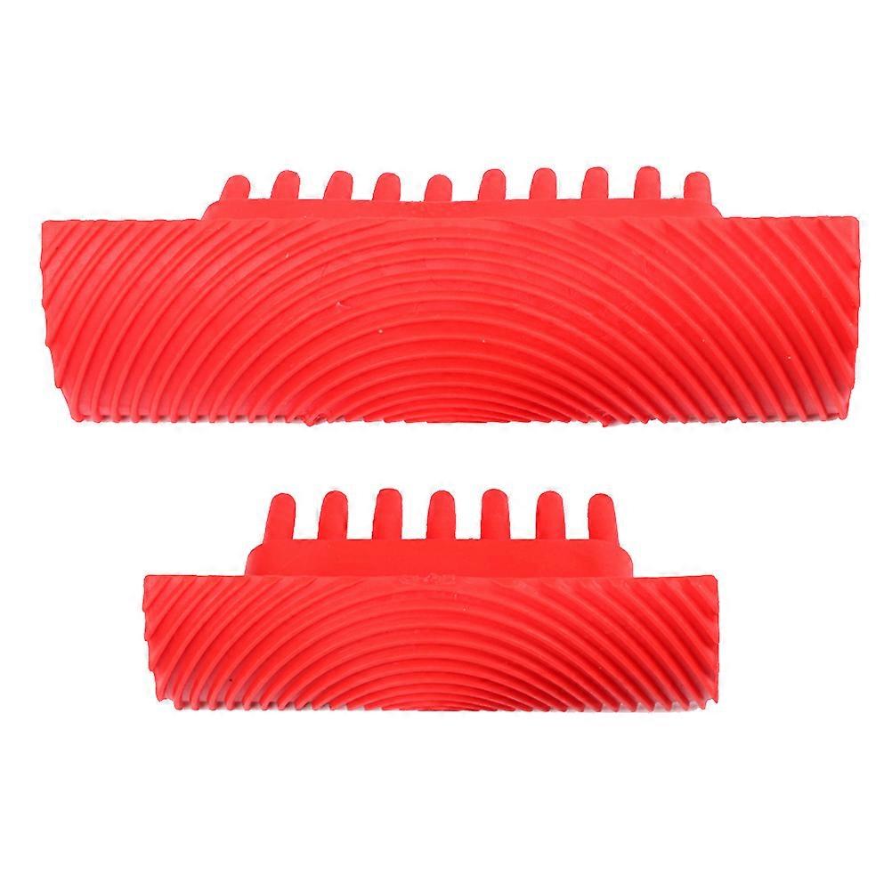 Stain Graining Tool Wood Grain Design Diy Wall Decoration Tool For Diy Projects Red Cylindrical 2Pack