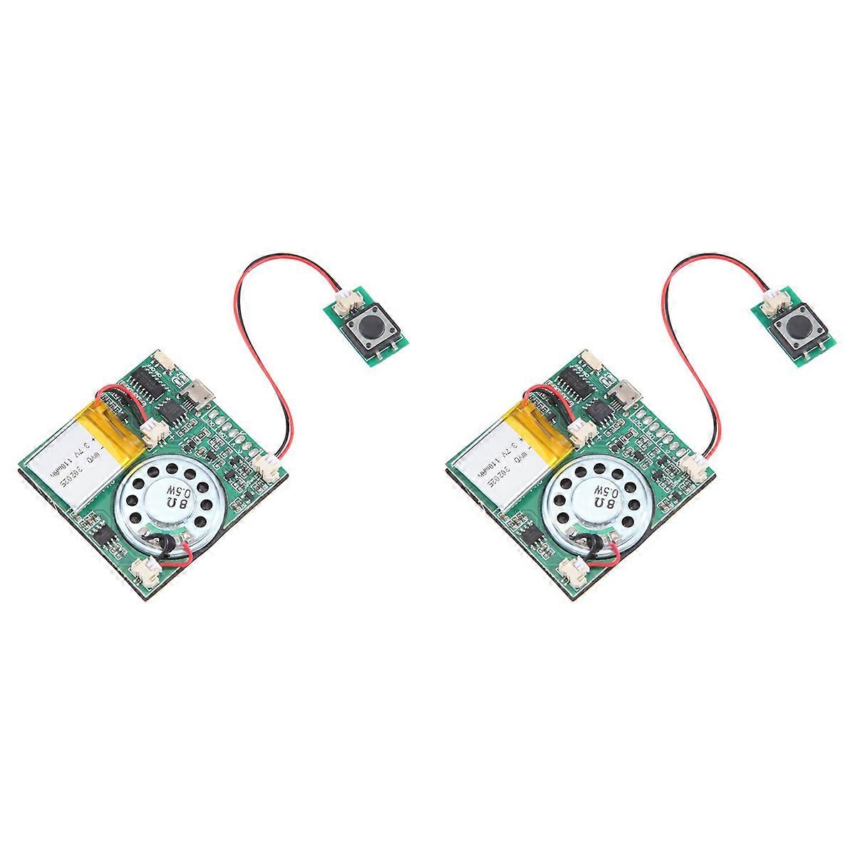 USB Recording Music Module Greeting Card, button