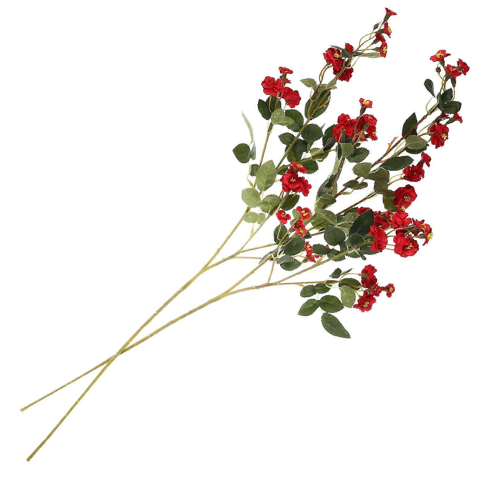 2pcs Faux Rose Flower Stems – Realistic Desktop Decoration for DIY Flower Arrangements – Ideal for Living Room, Dining Table, and Office