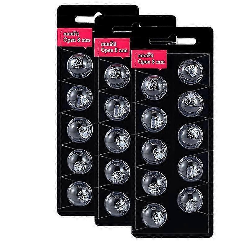 Universal 8mm Open Hearing Aid Dome for Minifit Bass (3-Pack)