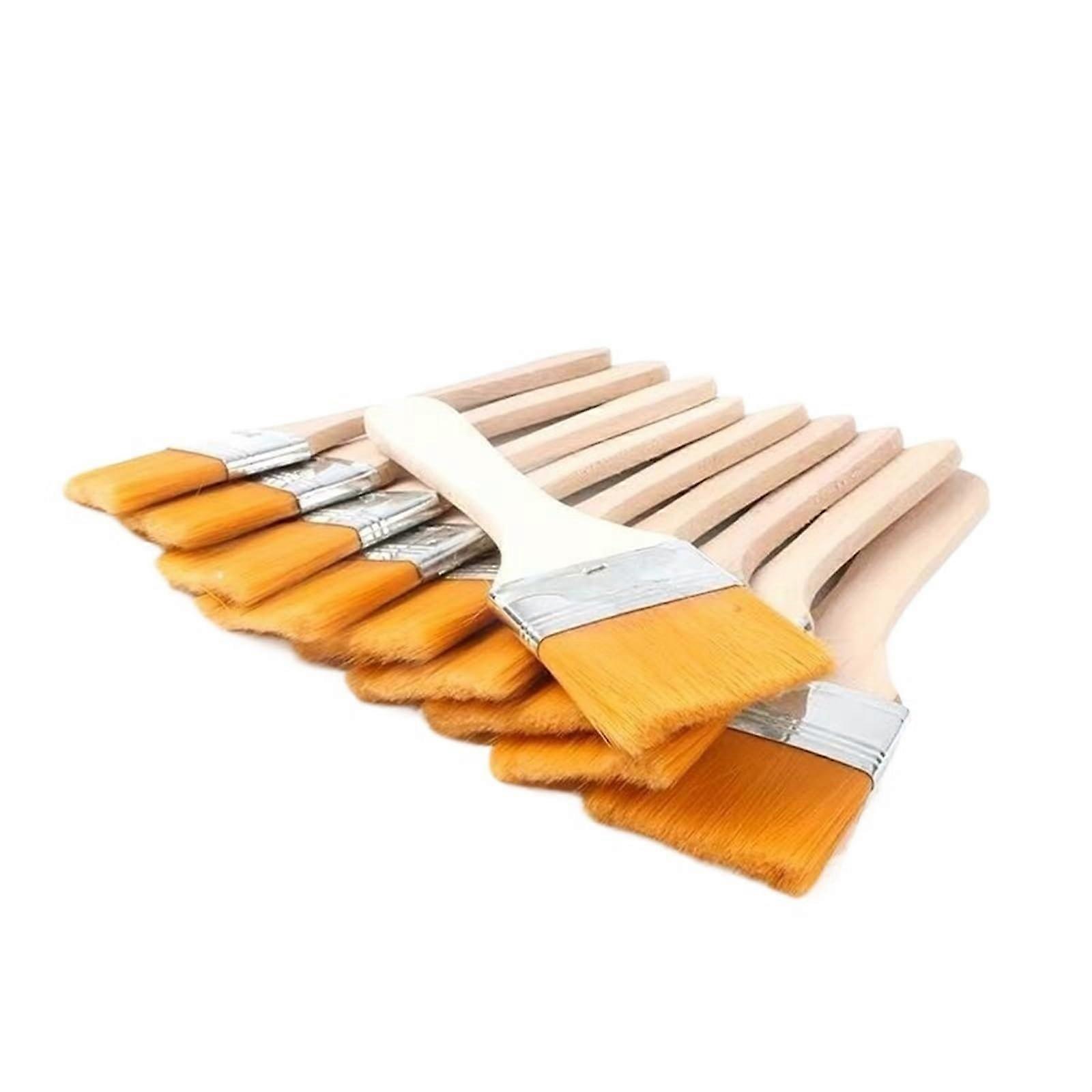 Nylon Paint Brush for Acrylic Oil Watercolor Painting Tools, Wood Handle, Size 1, Ideal for Art Projects