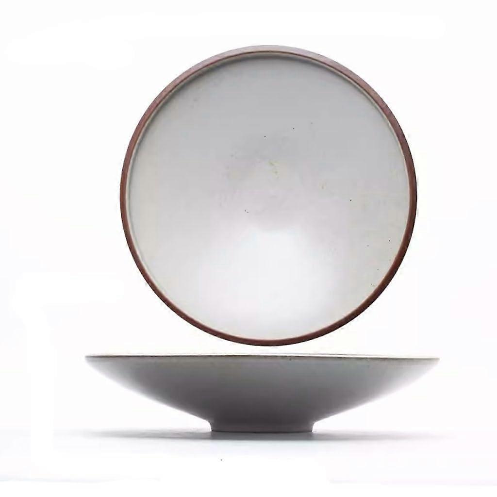 Obst-Servierplatte Fruit Serving Plate Retro Handcrafted Large Tall Japanese Ceramic Pasta Plate Salad Plate Size A Medium