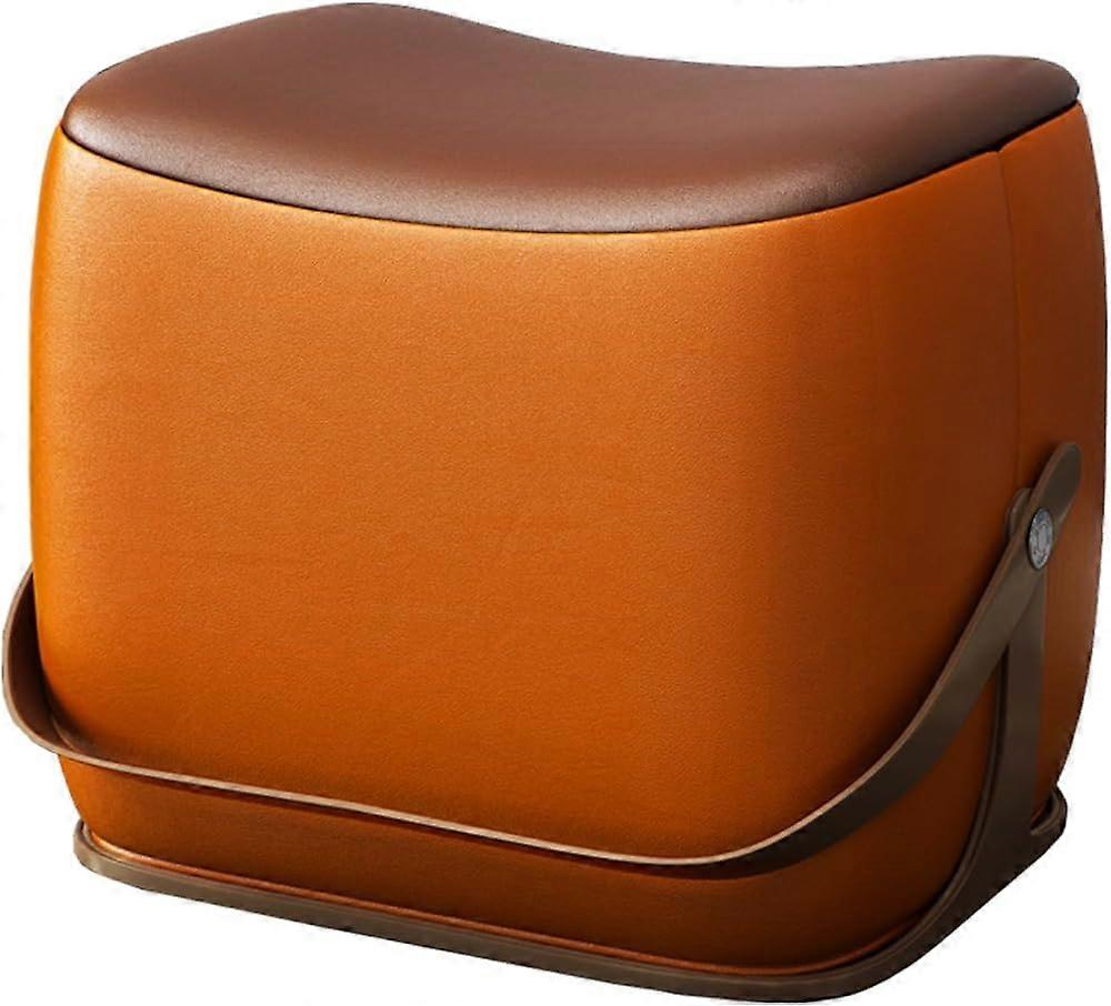 Sattelform Leder Fußhocker Ottomane gepolsterte Fußstütze Schuh Wickelhocker Wohnzimmer Ottomane Eingangshocker