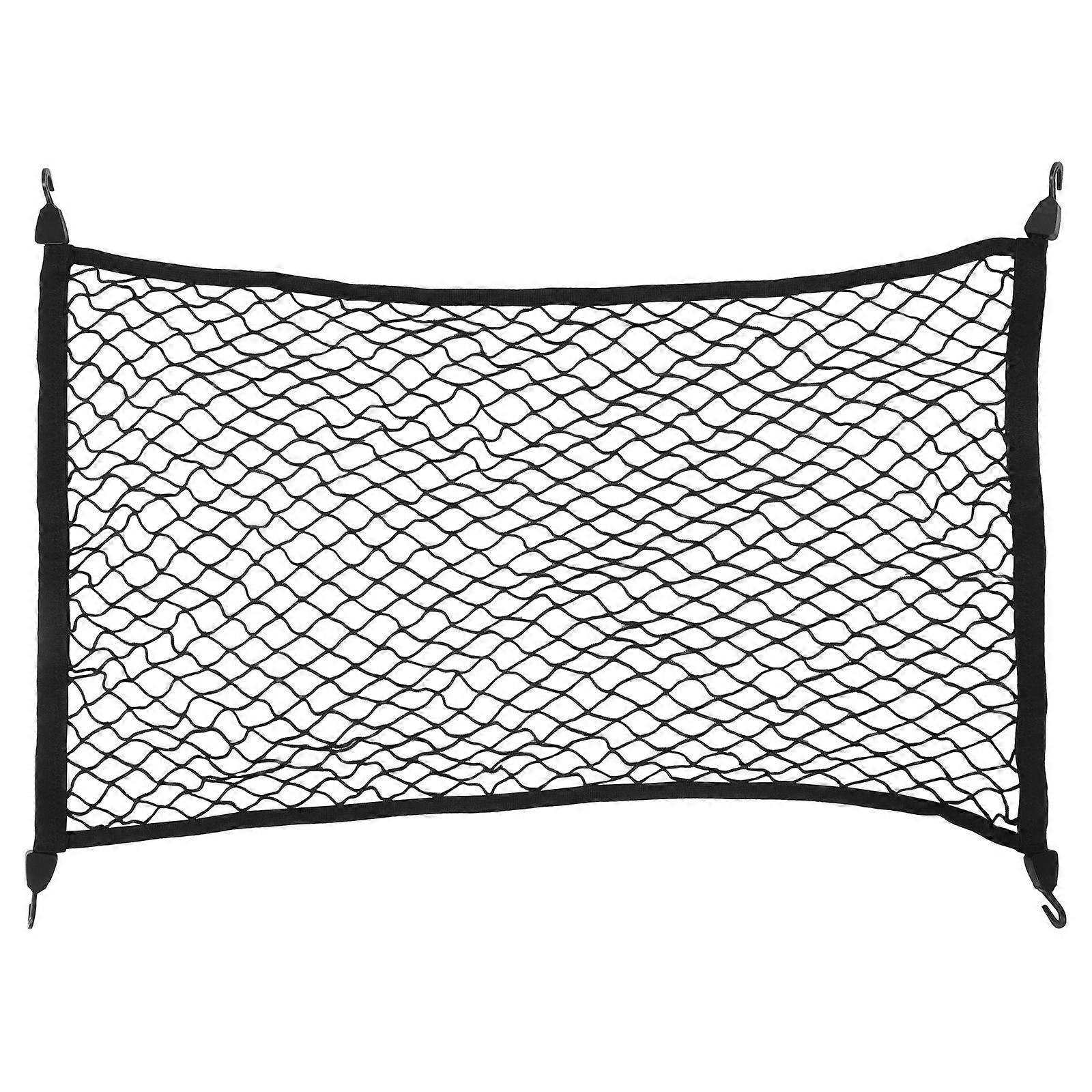Durable Elastic Car Cargo Storage Net with Hooks for Trunk or Backseat   Vertical Design for Secure Vehicle Storage   Easy Installation for SUVs
