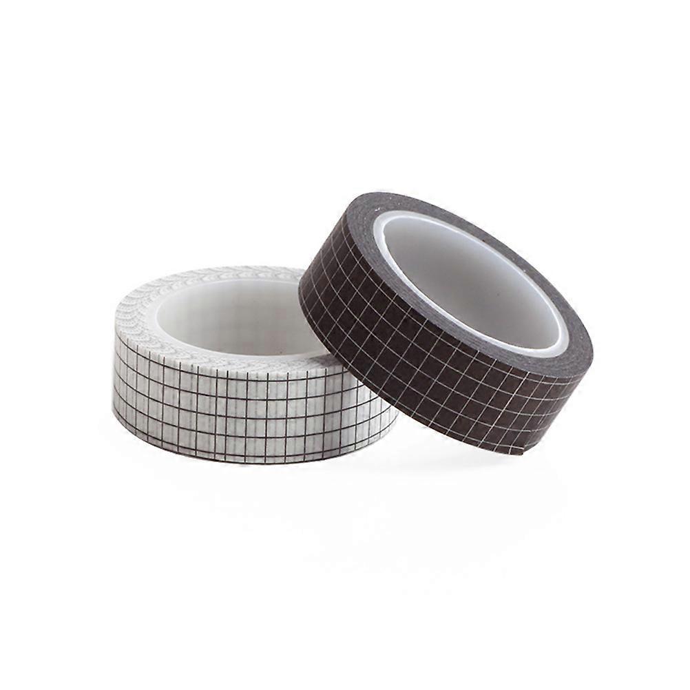Pattern Washi Tapes Grid Paper Tapes Handmade DIY Decorative Scrapbook Album Easy to Cut No Sticky Residue 7Pcs