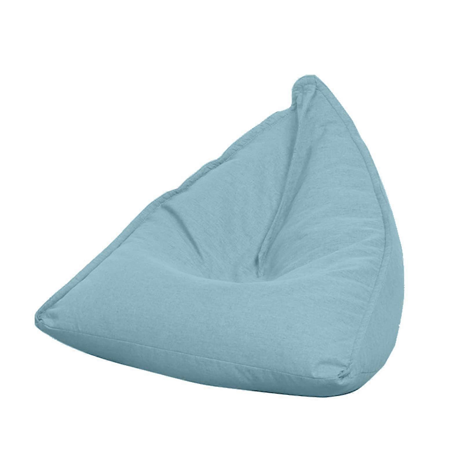 Sitzsack Sofa-Bezug XL aus Premium Leinen, Lazy Lounger Abdeckung für Erwachsene und Kinder, Light Blue