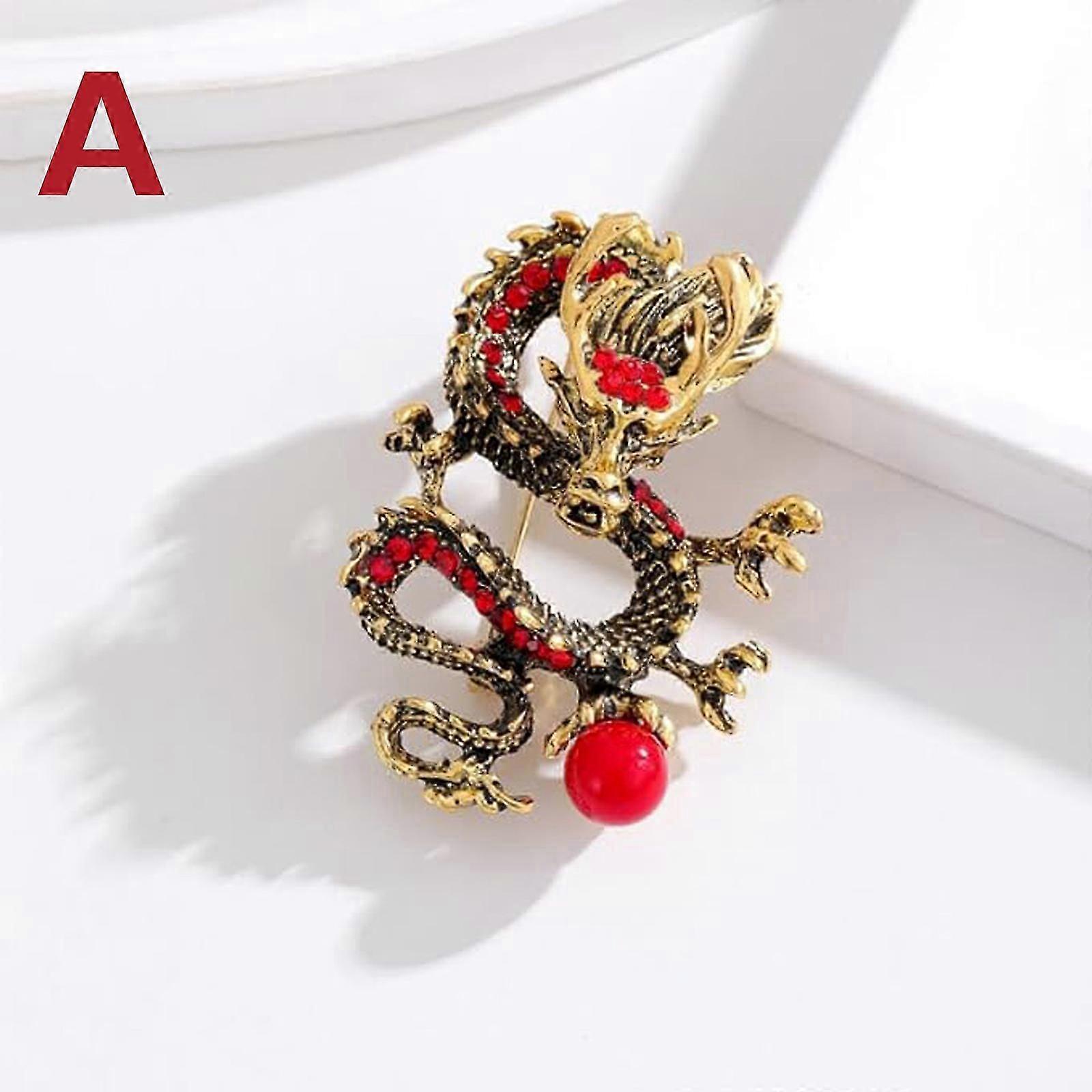 Tierbroschen, Drachen-Tierbrosche, Chinesische Sternzeichen-Drache-Reversbrosche, Anstecknadel-Accessoire