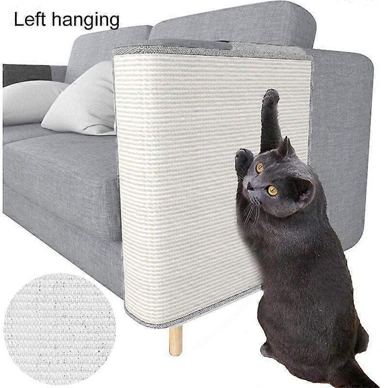 Couch Protector - Natural Sisal Furniture Protection from Cats - Corner cat Scratcher Couch for Bed,Chair,Sofa - Easy Installation, left