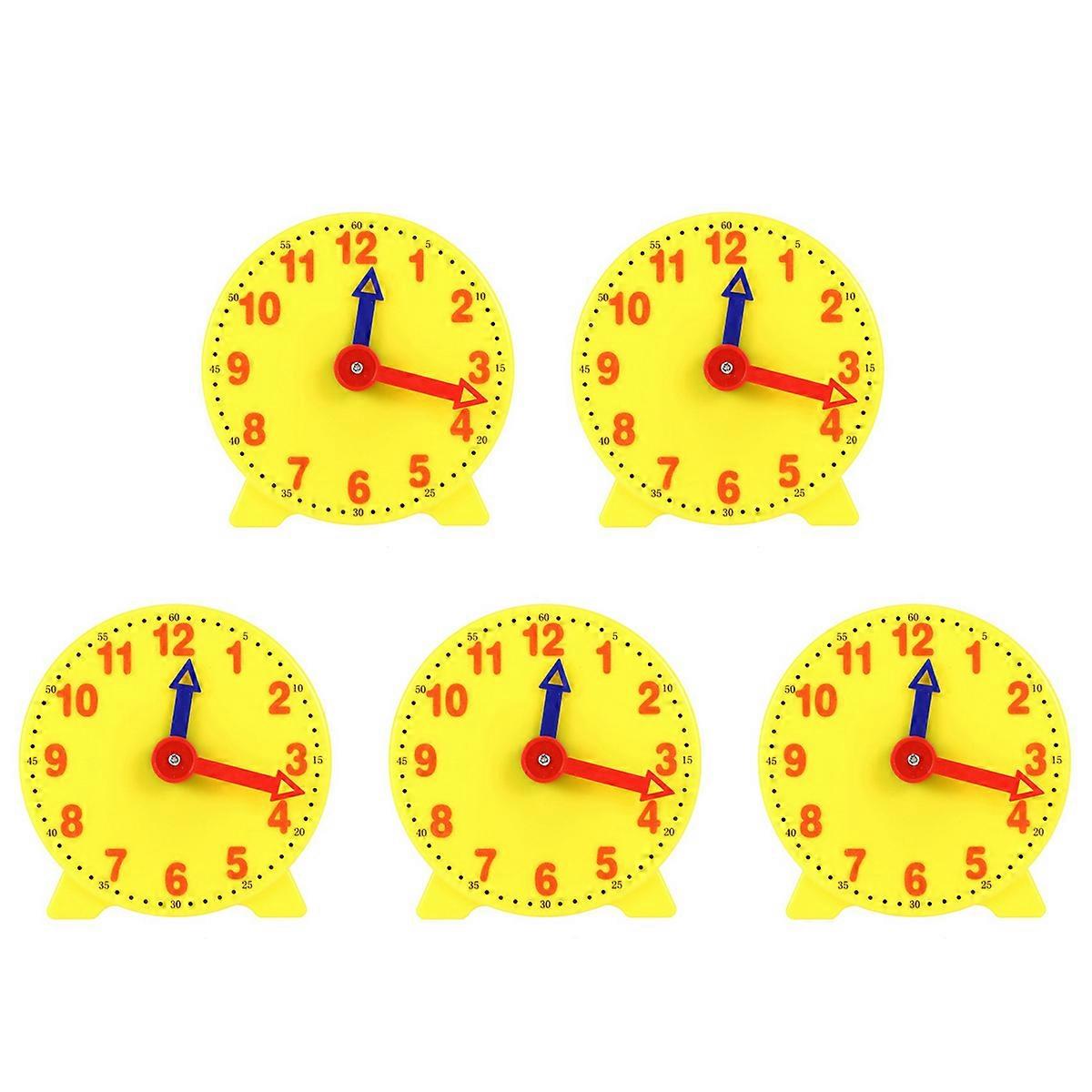 4 Inch Student Learning Clock Time Model Gear Clock 12/24 Hour