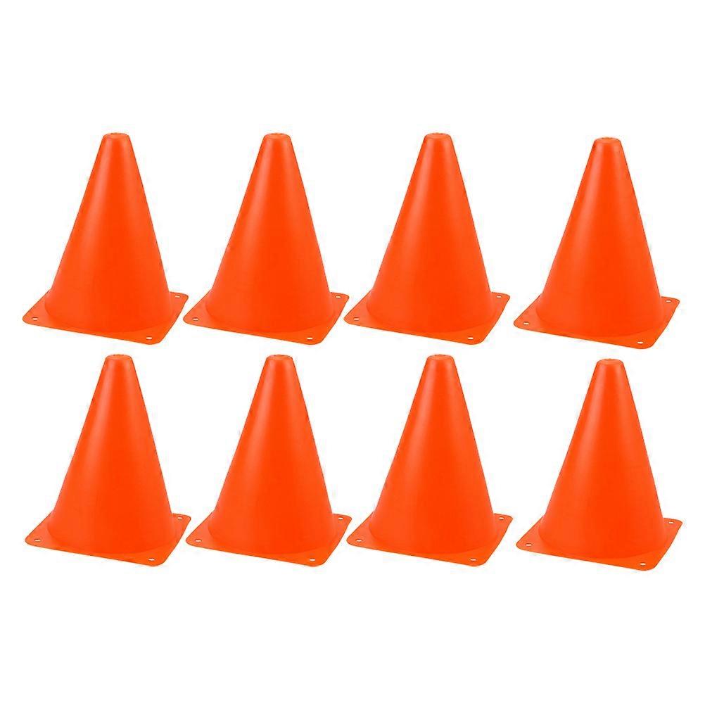 Practice Cones Sports Markers Cones for Sports Training Flat Bottom Design Natural Deformation Recovery 8Pcs